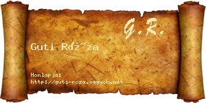 Guti Róza névjegykártya