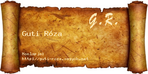 Guti Róza névjegykártya